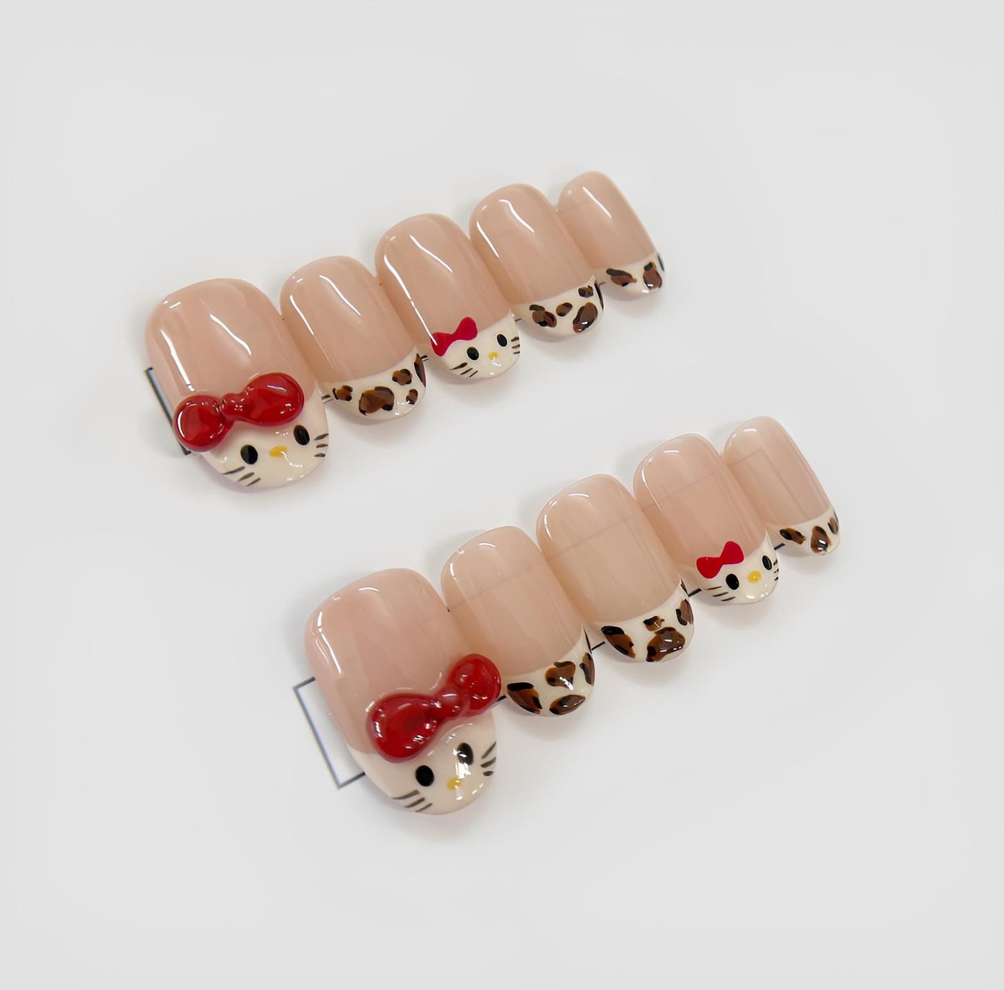 Hello Kitty Press On Nails Cute Cartoon Almond Shape | Kawaii Hello Kitty Press Ons Almond Shape Cute Style