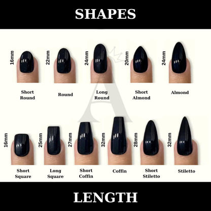 Gothic Black Dragon Eye Press On Nails Reusable Long Stiletto Style - Edgy Black Cat Eye Press On Nail Long Stiletto Gothic Style - Y2K